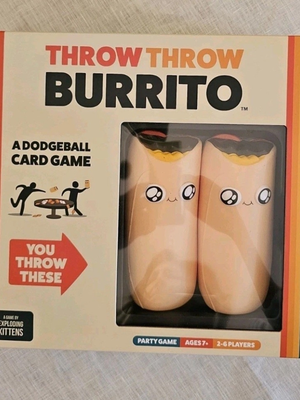 Throw Throw Burrito Dodgeball Card Game By Exploding Kittens- Complete Set